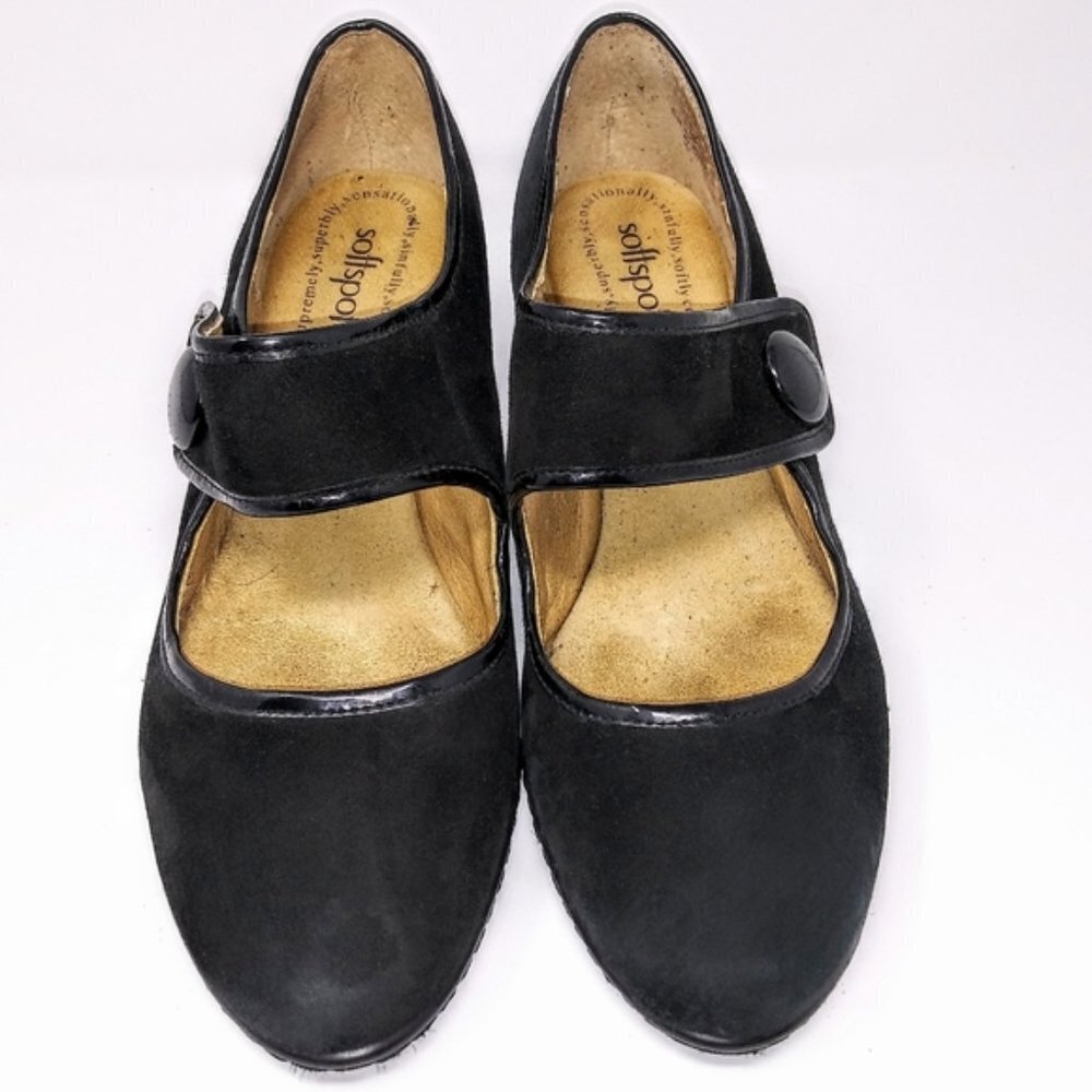 Soft Spots | Vintage Black Suede Mary Janes Sz 8.5